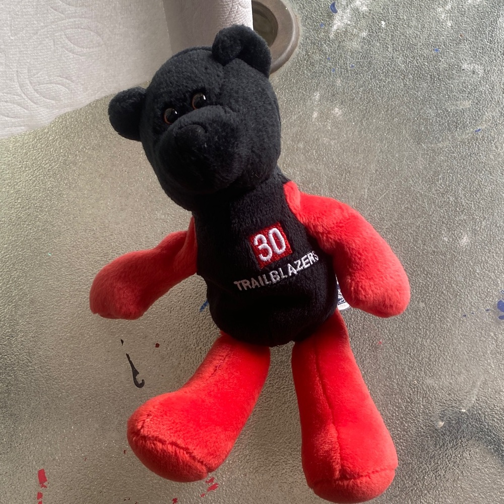 Black and Red Plush Toy